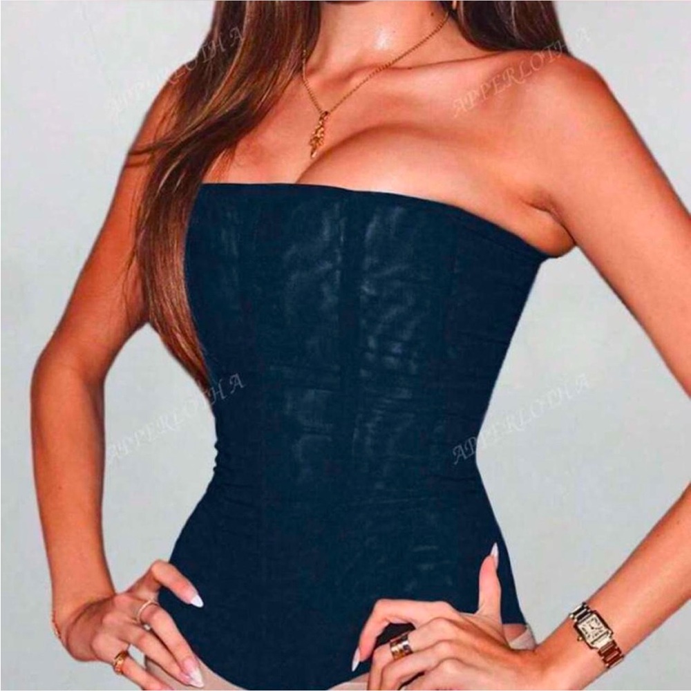 Elegant Black Strapless Dress
